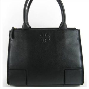 Tory Burch Ella Small Leather/Canvas tote